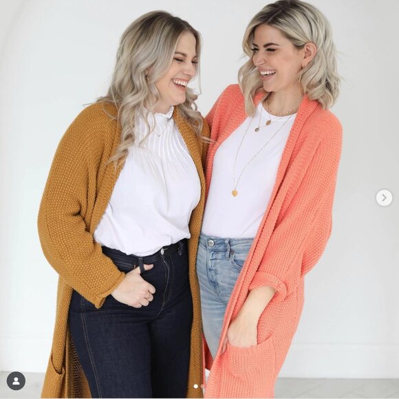 The Skinny Erinn Knit Cardigan Brown Taupe  OS - Picture 5 of 10